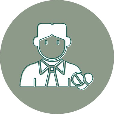 Eczacı. Web simgesi basit illüstrasyon