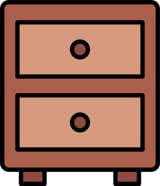 Dosya dolabı. Web simgesi basit illüstrasyon