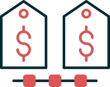 Değer modern simgesinin vektör illüstrasyonu