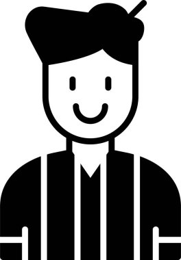 Sanatçı. Web simgesi basit illüstrasyon