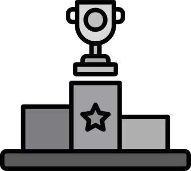 Ödül kupası ikonu vektör illüstrasyon tasarımı