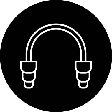 Kulak tıkacı. Web simgesi basit illüstrasyon