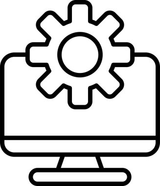 Basit Bilgisayar vektör illüstrasyonu