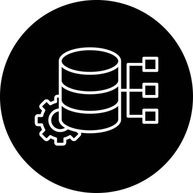 veritabanı simgesi, vektör illüstrasyonu basit tasarım