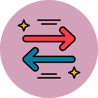 Basit ok simgesi vektör illüstrasyonu