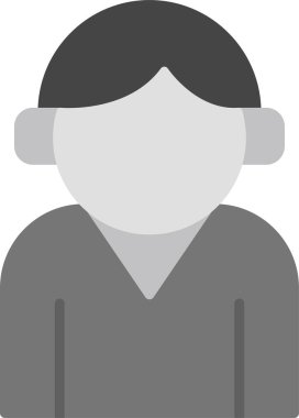 Erkek avatar simgesi basit illüstrasyon