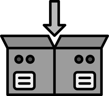 paket web simgesi vektör illüstrasyonu