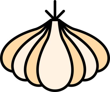 Sarımsak. Web simgesi basit tasarım 