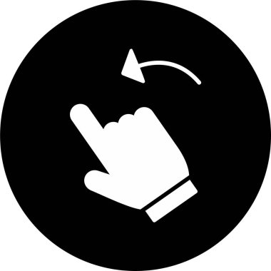 El simgesini kaydır. vektör illüstrasyonu