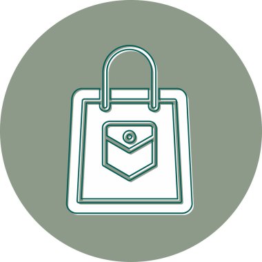 Düz biçimli basit web çanta simgesi