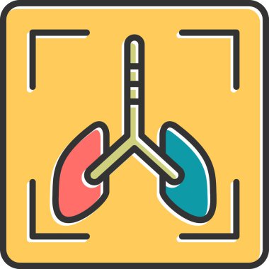 X Ray simge vektör illüstrasyonu 