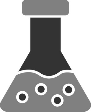 Kimyasal matara simgesi, vektör çizimi basit tasarım