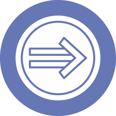 Sağ Ok simgesi, vektör illüstrasyonu 