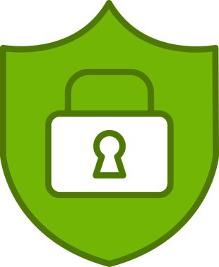 güvenlik simgesi vektör illüstrasyonu  