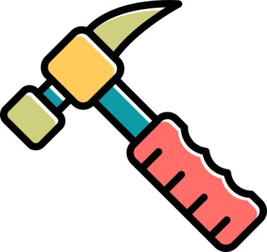 Çekiç ağı simgesi, basit vektör illüstrasyonu 