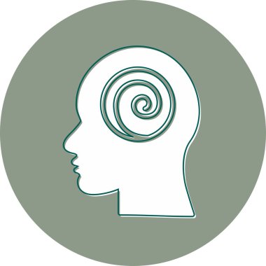 Halüsinasyon ağ ikonu vektör illüstrasyonu