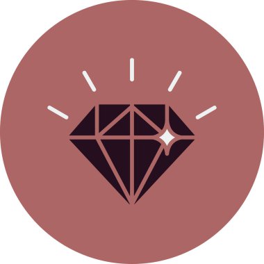 Elmas simgesi, vektör illüstrasyonu basit tasarım