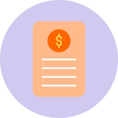 Bill simgesi, vektör illüstrasyonu basit tasarım