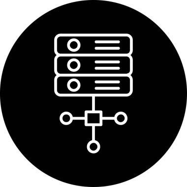 Sunucu. Web simgesi basit tasarım 