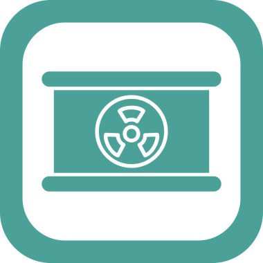 Nükleer. Web simgesi basit illüstrasyon