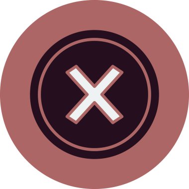 Çizgi biçimi vektöründe çarpma simgesi