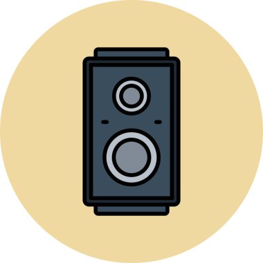 Müzik Sözcüsü Web simgesi basit illüstrasyon