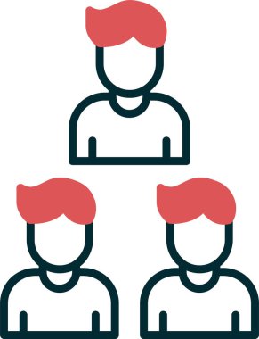 Takım çalışması. Web simgesi basit illüstrasyon