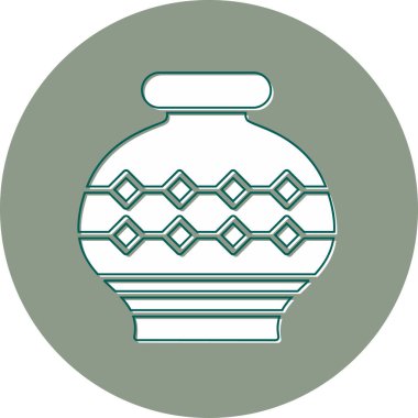 Vazo. Web simgesi basit illüstrasyon