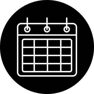 Takvim simgesi, vektör illüstrasyonu basit tasarım