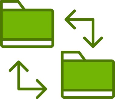 Dosya paylaşım simgesi, vektör illüstrasyonu