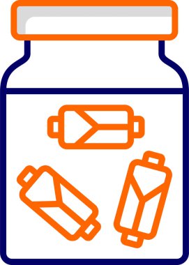 Cam kavanoz simgesi, vektör illüstrasyonu basit tasarım