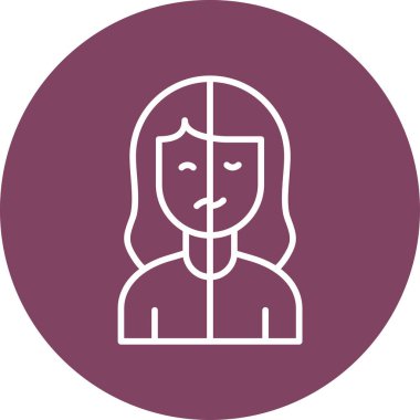 Kişilik Bozukluğu Web simgesi vektör çizimi
