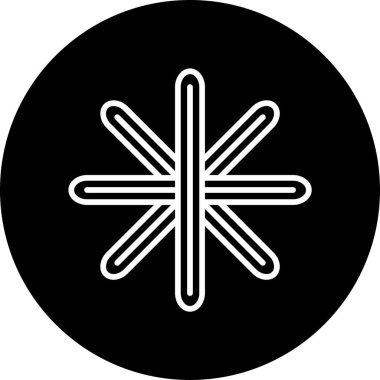 Modern düz stil diatom simgesi, bilim için bir vektör grafiği.