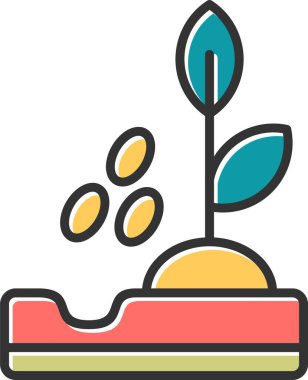 Bitki. Web simgesi basit illüstrasyon 