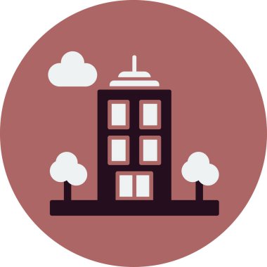 Gökdelen. Web simgesi basit illüstrasyon