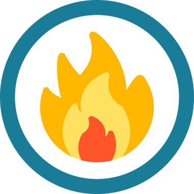 Yangın. Web simgesi basit illüstrasyon 