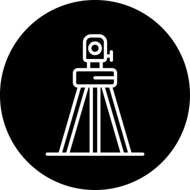 Toplam İstasyon modern simgesi, vektör illüstrasyonu 