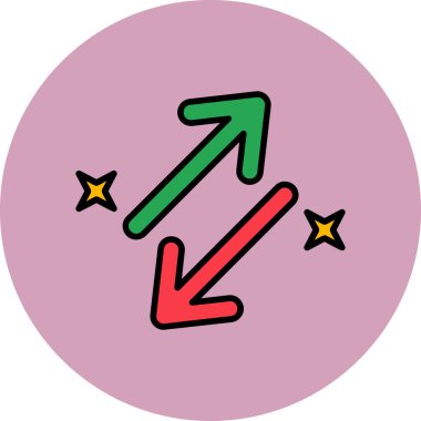 Basit ok simgesi vektör illüstrasyonu