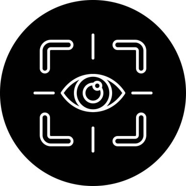 göz testi simge vektör çizim