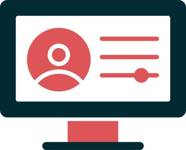 Web kullanıcı simge vektör çizim