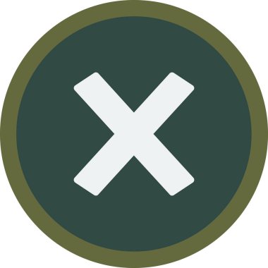 Çizgi biçimi vektöründe çarpma simgesi