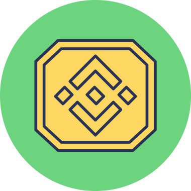 Binance madeni parası. Web simgesi basit illüstrasyon