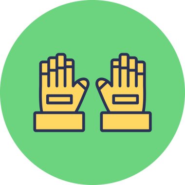 Eldiven. Web simgesi basit illüstrasyon 