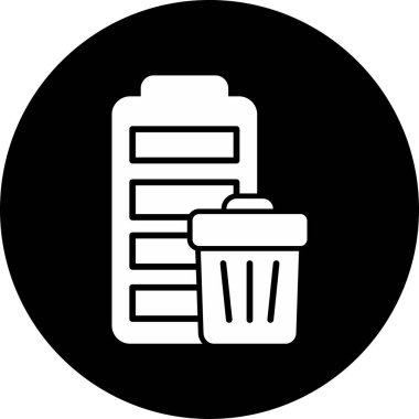 Ağ ortamları için soyut pil simgesi.