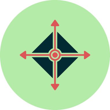 Eksen simgesi, vektör illüstrasyonu basit tasarım