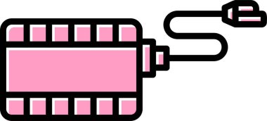 Ağ ortamları için soyut pil simgesi.