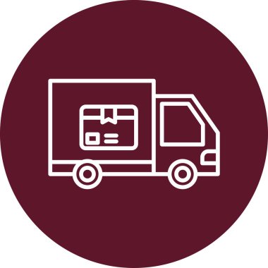 Teslimat. Web simgesi basit illüstrasyon