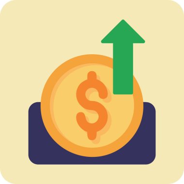 Ekonomik Kriz web simgesi vektör illüstrasyonu