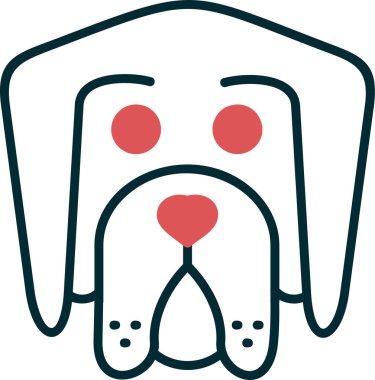 Newfoundland şirin köpek kafası ikonu 