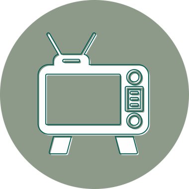 TV simgesi vektör illüstrasyonu 